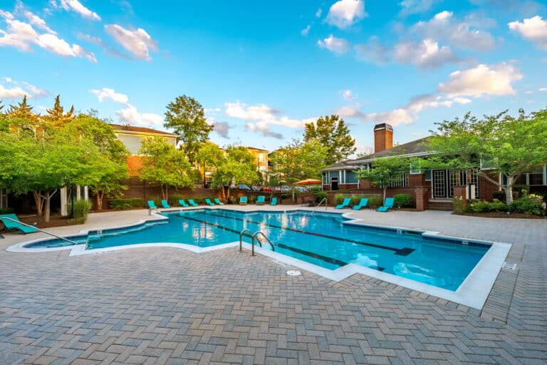 The Reserve at Cary Park Apartments in Cary resort-style pool.